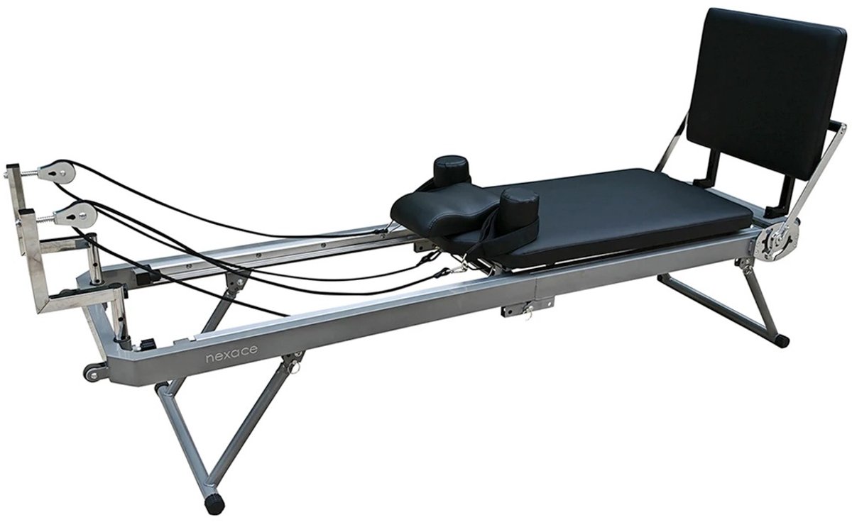 Milova Pilates Reformer - Professioneel fitnessapparaat voor thuis & studio - Opvouwbaar - Zwart - Milova - €489,95