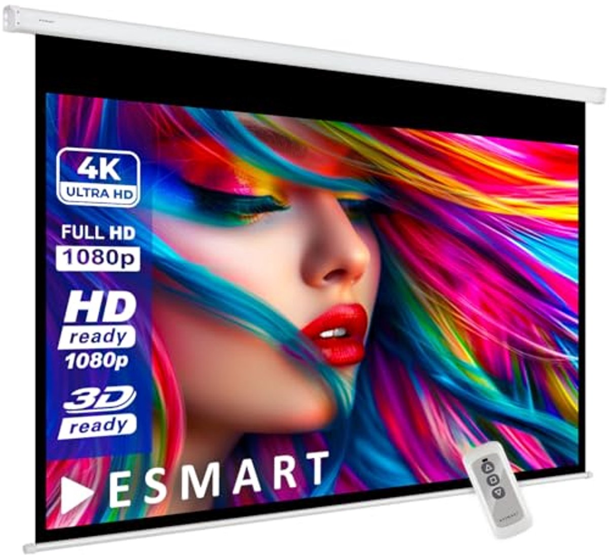 Gemotoriseerd projectiescherm 180 x 101 cm | Elektrisch 16:9 | Afstandsbediening voor thuisbioscoop
