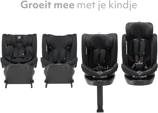 Deryan Chase Luxe i-Size Autostoeltje - 0-36kg - Isofix - steunpoot - 360° draaibaar van Merkloos — afbeelding 5