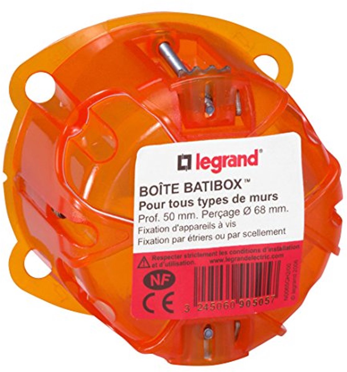 Inbouwdoos Multimateriaal - Versterkte Stijfheid voor Gips, Multiplex, Plaatwerk en Baksteen - Diepte 50 mm - Boordiameter 67 mm