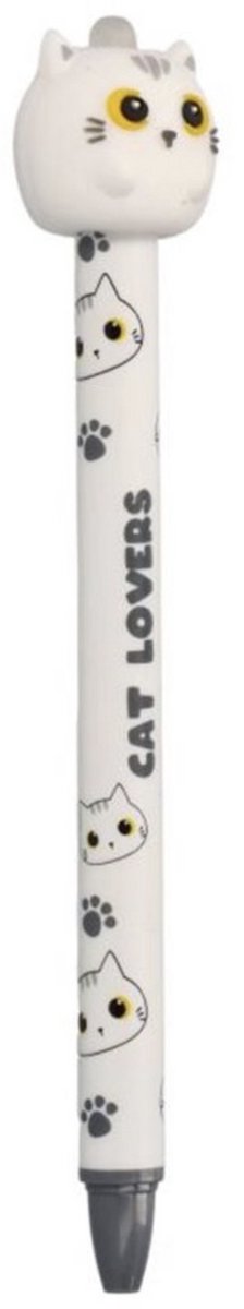 iTotal 3D Erasable Pen 0,5mm Cat Lovers White Cat Uitwisbare Balpen 15gr