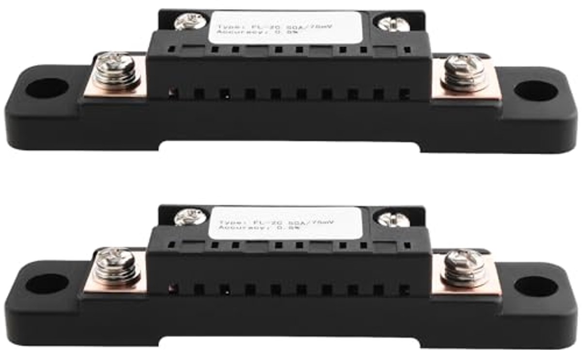 75mV 50A Shunt Weerstand voor Huidige Meting - 2 Stuks