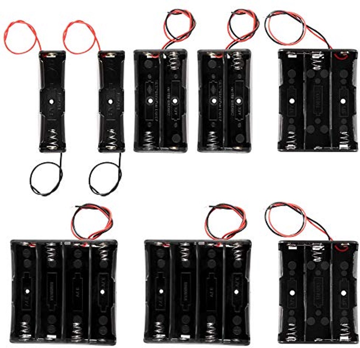 8 Stuks 18650 Batterijhouder - Kunststof Behuizing voor Elektronische Toepassingen