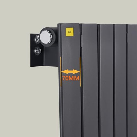 Plat Radiator 930 x 308 mm - Antraciet - Modern Paneelradiator voor ...