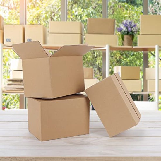 HORLIMER Kleine verzenddoos, 229 x 153 x 51 mm, 25 stuks, opvouwbaar, voor verzending, post, kaarsen of cadeau, bruin