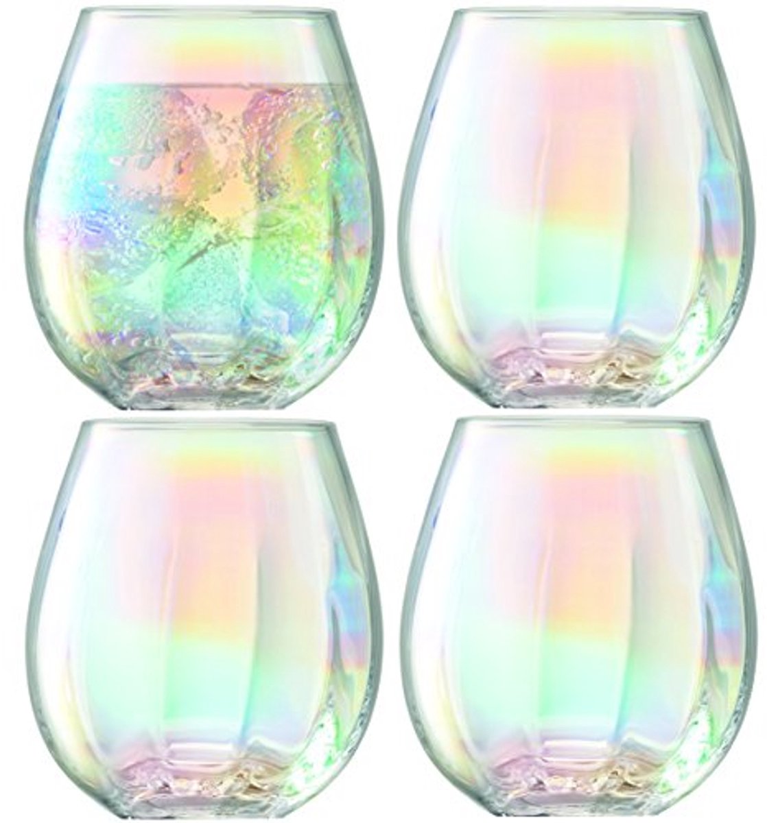Mat zwart waterglas - handgemaakt mondgeblazen glas - 9x9x10 cm