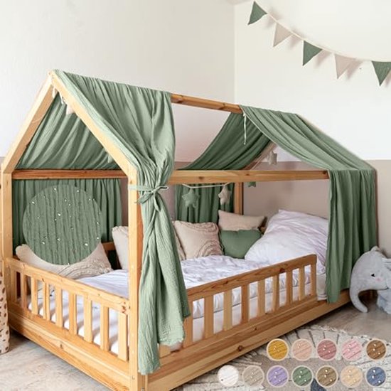 Ombouwset voor huisbed Forrest - massief beukenhout - wit