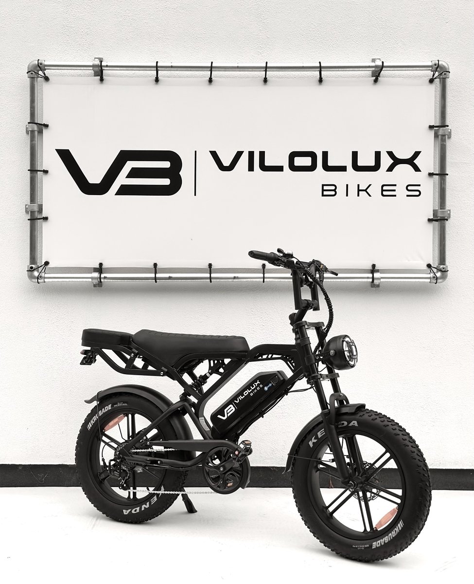 Vilolux® Fatbike electrisch - Fatbike - V20 PRO - 2025 Model - Achterzit - Legaal - Rijklaar geleverd - 2 Jaar garantie - Telefoontasje - Hydraulische remmen - Alarm - Zwart - Vilolux® - €1.225,00