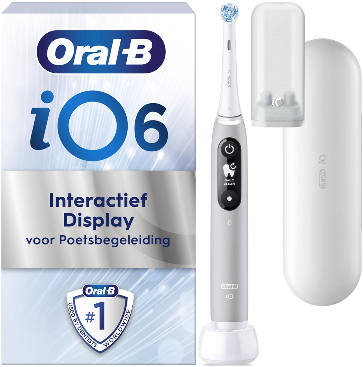 Oral-B iO Series 6N Grijs + extra iO Gentle Care opzetborstel