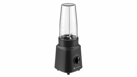 KitchenBrothers Blender - BPA-vrij - Complete Set - 2x 750ml Kan - Grinder - Stamper - To-Go Bekers - Zwart
