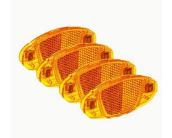 Rieba® Spaakreflectoren Fiets - Reflectoren - Spaakverlichting - Fietsverlichting - Reflectie Fietsspaken - Oranje - Set van 4 stuks