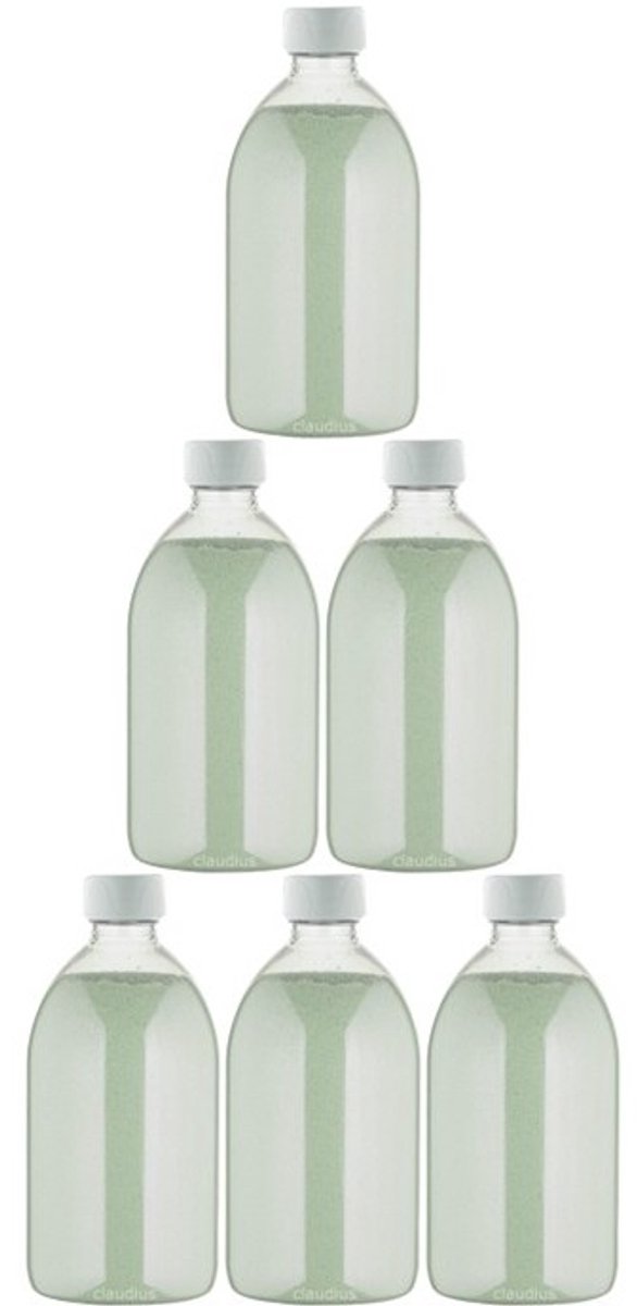 Scrubzout Dennen - 650 gram - Fles met witte dop - set van 6 stuks - Hydraterende Lichaamsscrub