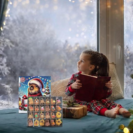 24 Tage Capybara Adventskalender 2025 Weihnachts-Countdown