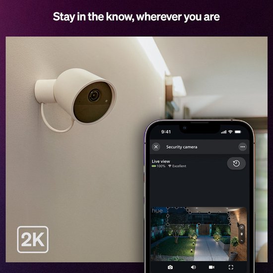 Hue Secure bedrade beveiligingscamera - wit van Merkloos — afbeelding 5