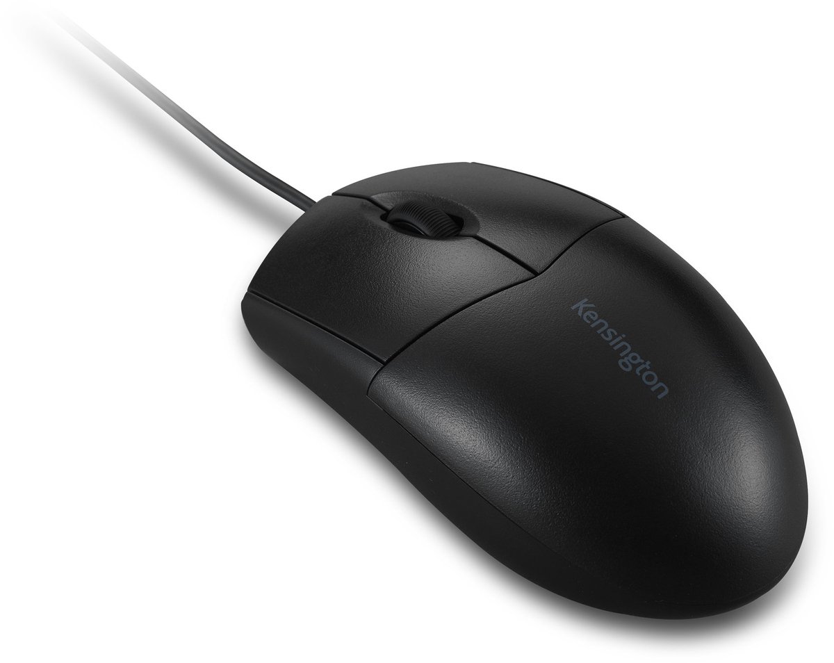 Kensington Pro Fit Wasbare Bedraade Muis - Zwart