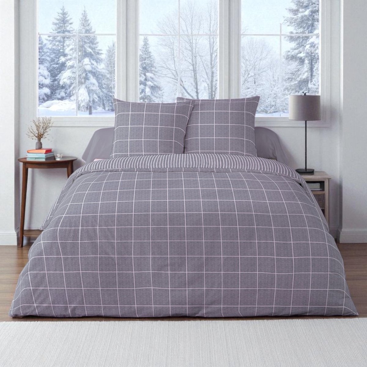 Dekbedovertrek Flanel - Winter - 240 x 220 cm - Lits-Jumeaux - Ehcon Jade