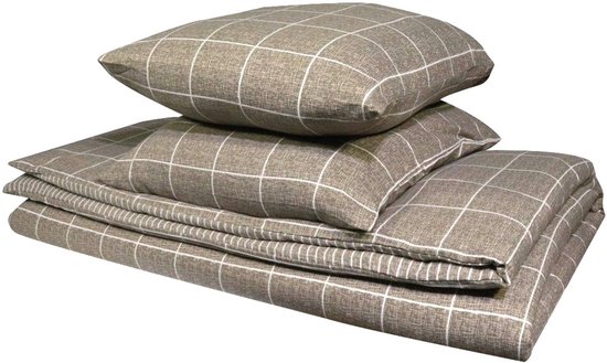 Dekbedovertrek Flanel - Winter - 240 x 220 cm - Lits-Jumeaux - Ehcon Taupe van Ehcon — afbeelding 2