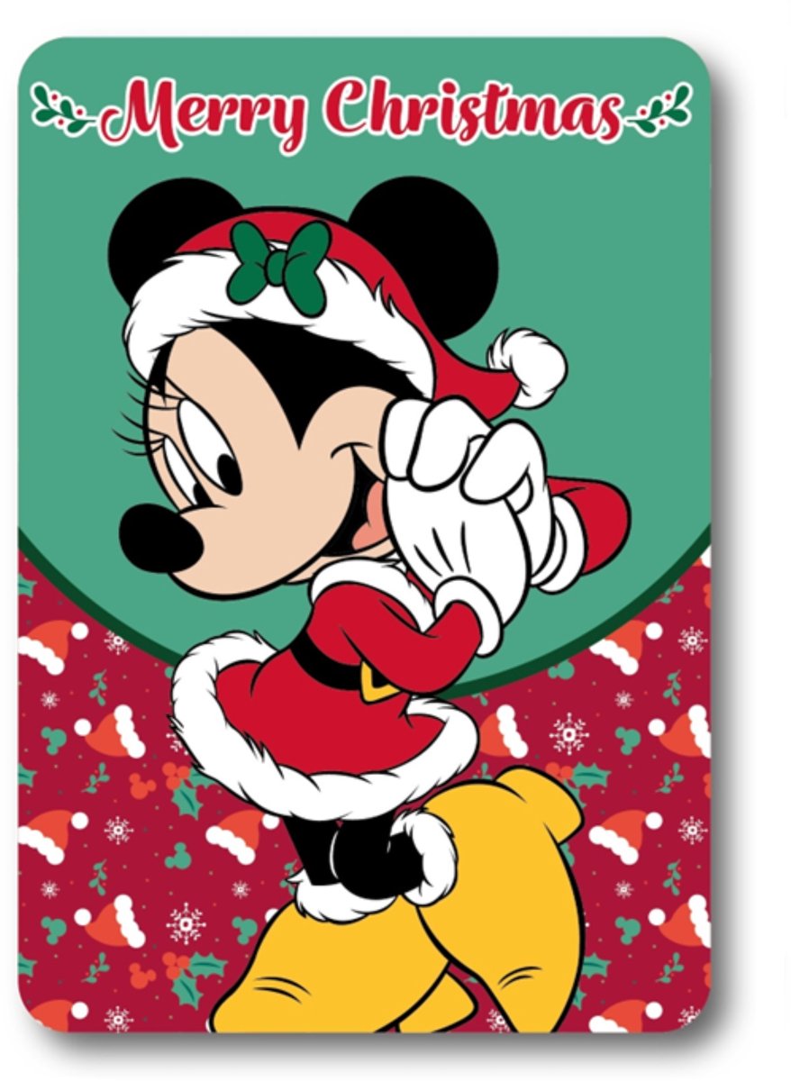 Minnie Mouse Minnie Merry Moments Christmas fleece deken 100 x 140 cm Multicolor