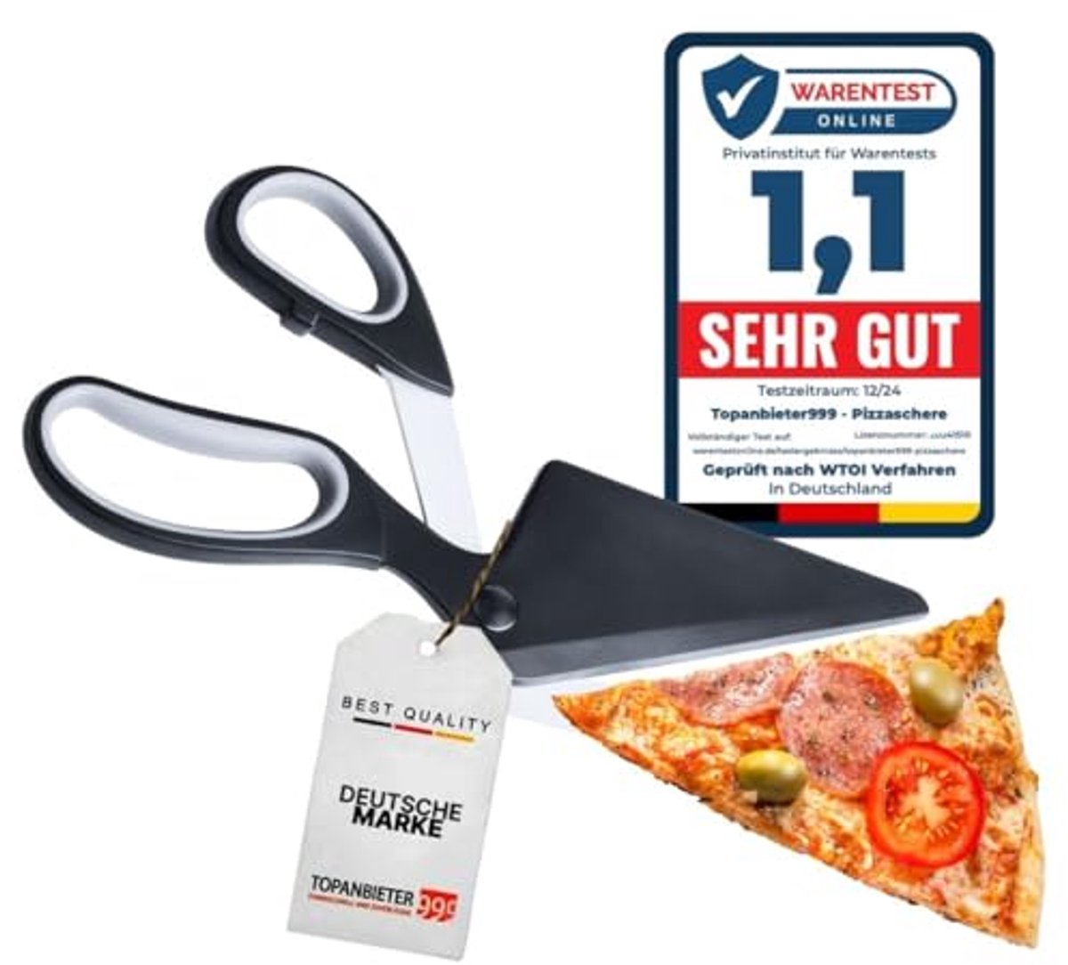 Pizzaschaar met Heffunctie – 2-in-1 Pizzasnijder en Serveerhulp