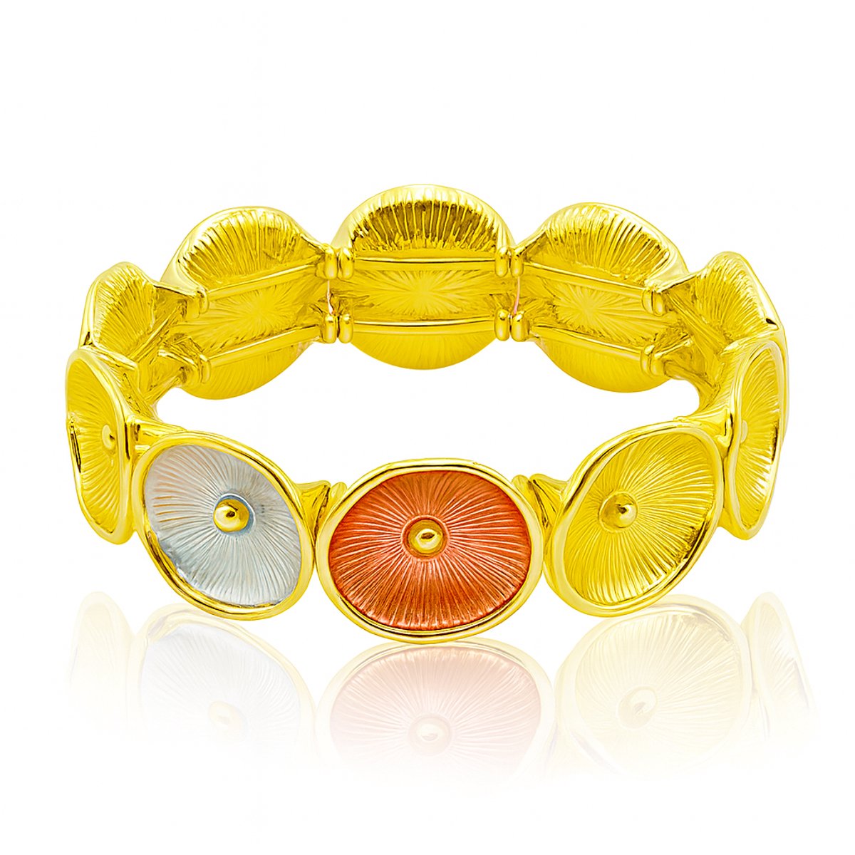 Vrouwelijke Elastische Armband met Bloemenontwerp - Duurzaam legering