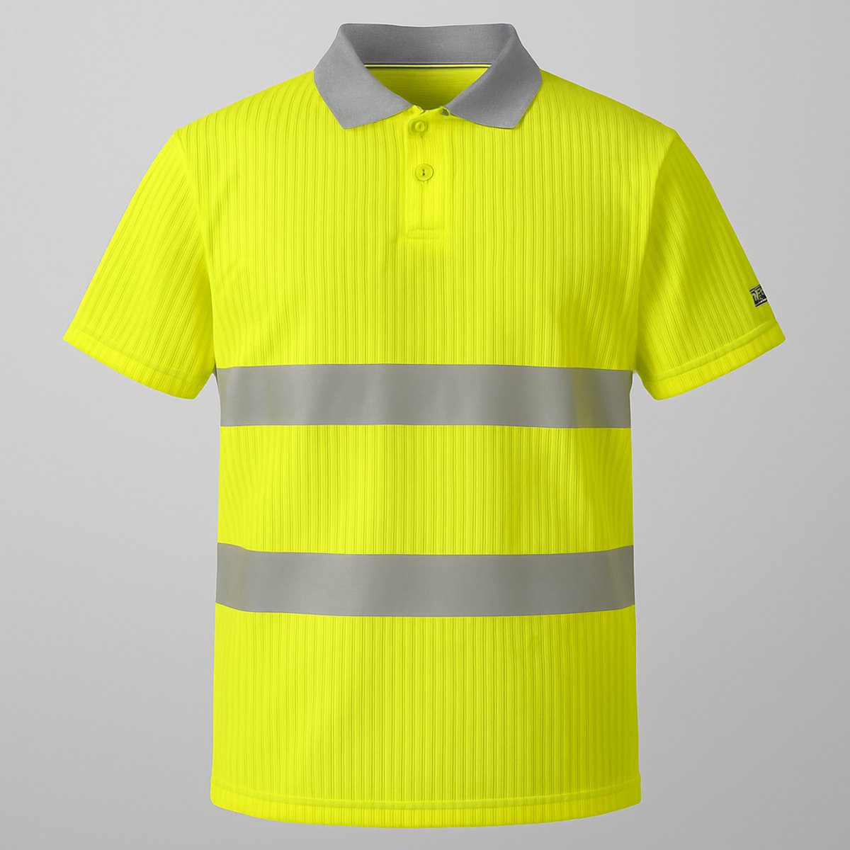 High Vis werkpolo Sioen Polo Santander - Fluorgeel (maat S) met reflecterende striping