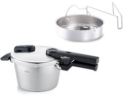 Fissler Snelkookpan met stoominzet - driepoot - diameter 18cm - 2.5L - Vitaquick Premium Fissler