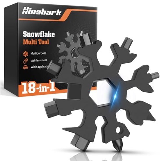 Sneeuwvlok Multi Tool 18 in 1 Achthoek Rvs Wrench Dagelijkse Tool Draagbare Sleutelhanger Schroevendraaier Flesopener Ongelooflijke Tool (Zwart Sneeuwvlok Multi Tool 18 in 1 Achthoek Rvs Wrench Dagelijkse Tool Draagbare Sleutelhanger Schroevendraaier Flesopener Ongelooflijke Tool (Zwart