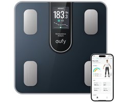 eufy Slimme personenweegschaal C20, digitale lichaamsvetweegschaal, groot TFT-display, bluetooth, 16 meetwaarden voor gewicht, BMI enz., multi-modi, hoge precisie