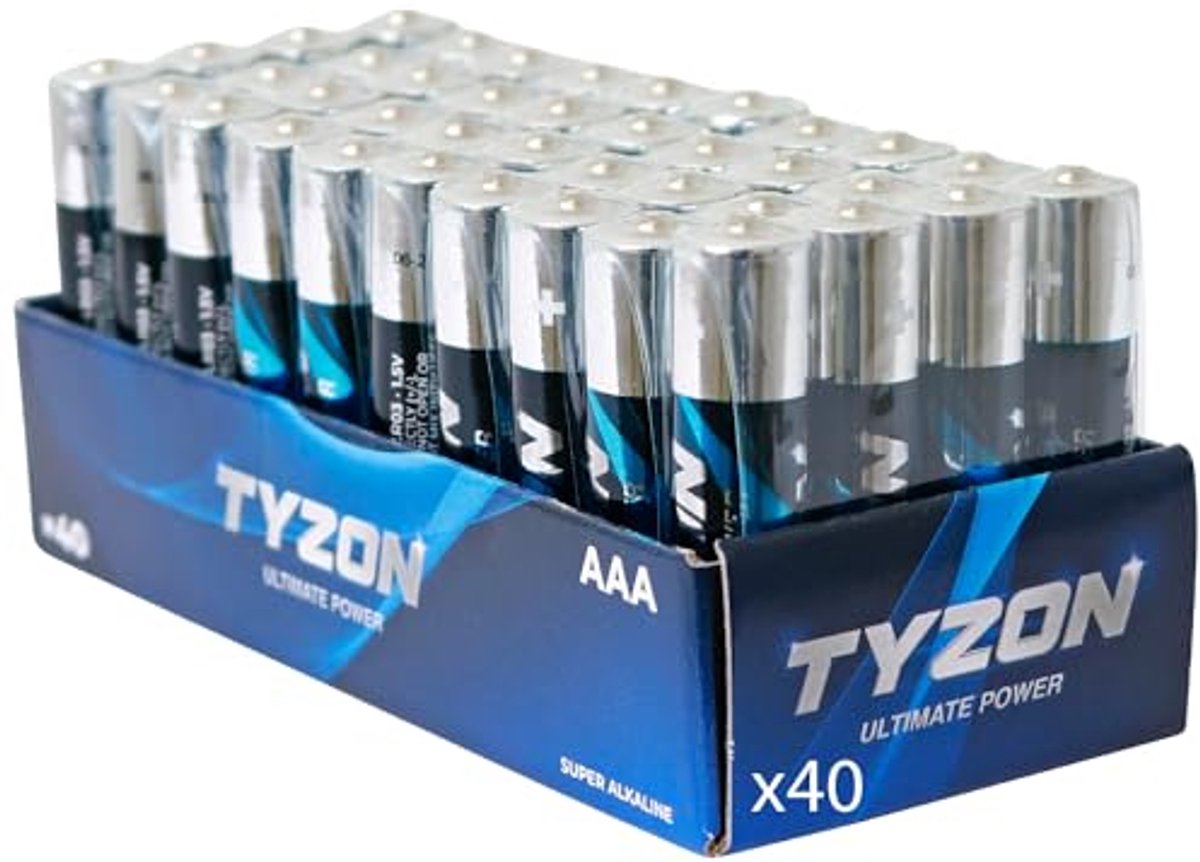 AAA Alkaline Batterijen 1,5V - 40 Stuks