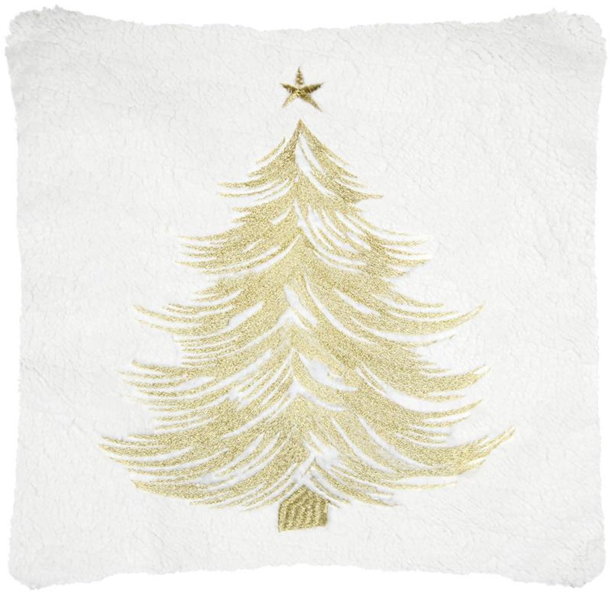 Kerstkussen KLAUS, met kerstboom, 45 × 45 cm