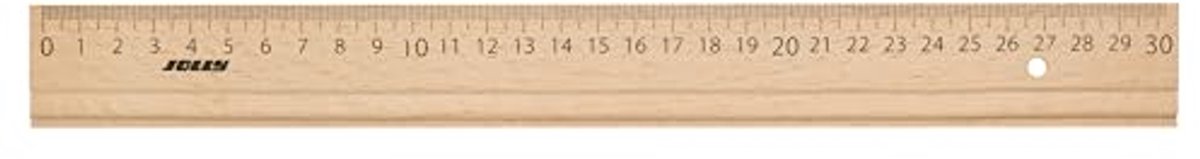 Houten Liniaal 30 cm - Stevig en Duurzaam voor School, Wiskunde, Tekenen en Schrijven