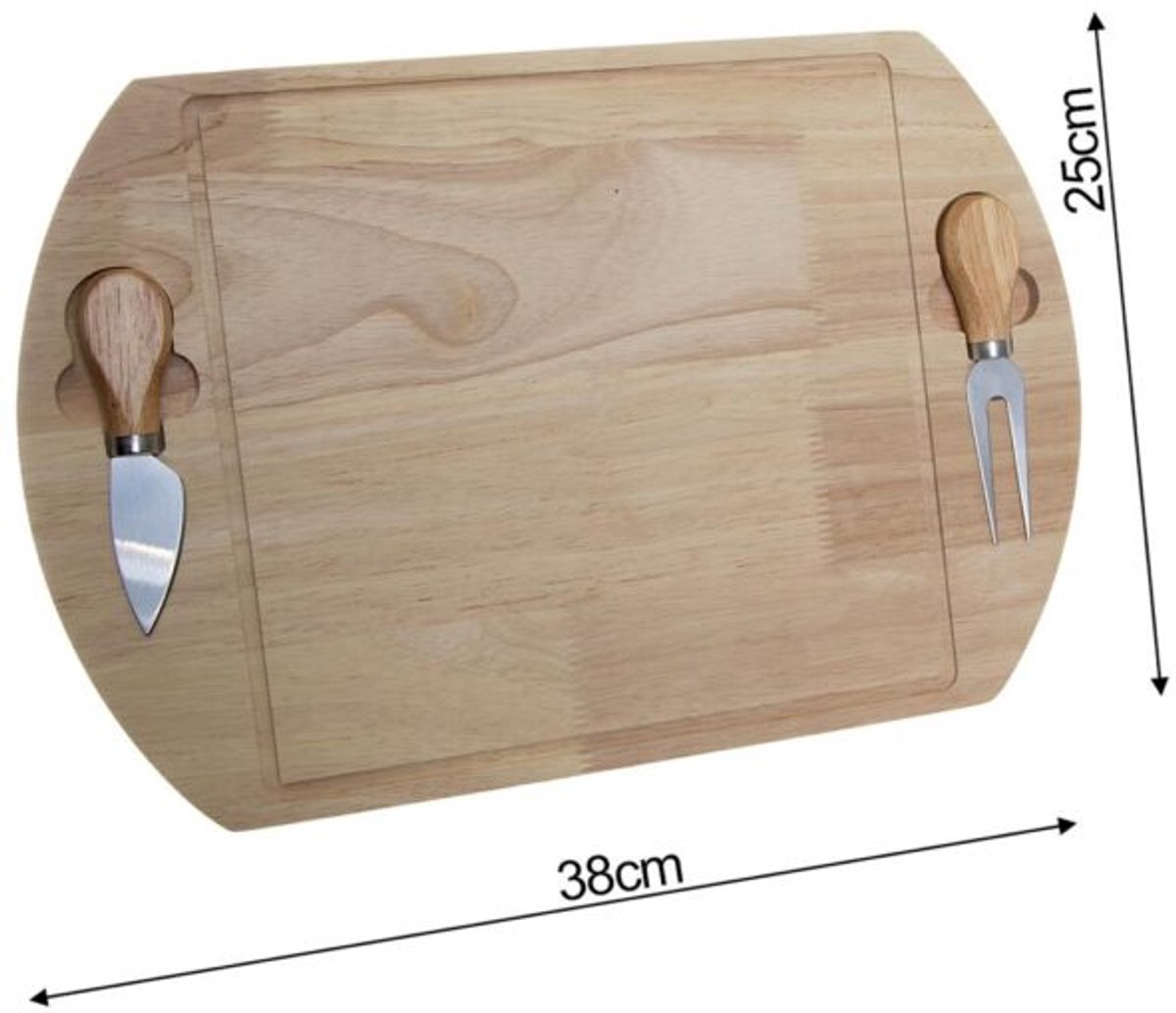 Kaasplank - Snijplank - Tapas - Snijplank met bijhorende kaasmessen - Geschenk - Eindejaar - Eten en drinken