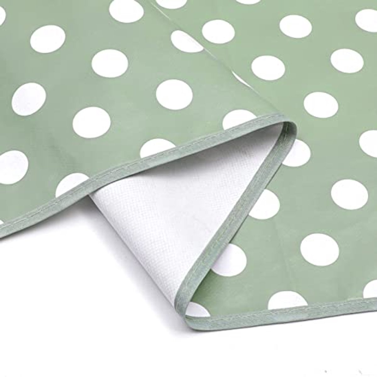 Rond PVC Tafelkleed 140 cm - Gestippeld in Saliegroen