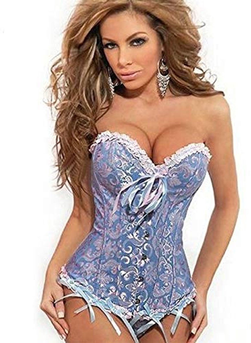Dames Corset Sexy Brocade Overbust Mouwloos Lacing Shapewear Outfit