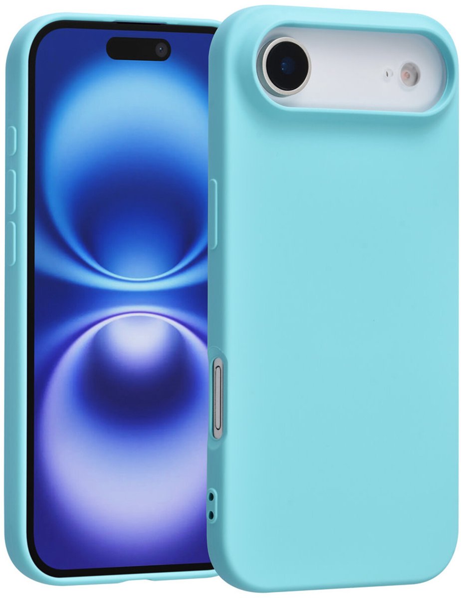 Shockproof Backcover - Liquid Silicone Soft Hoesje - Geschikt voor: iPhone Air - Koraalblauw