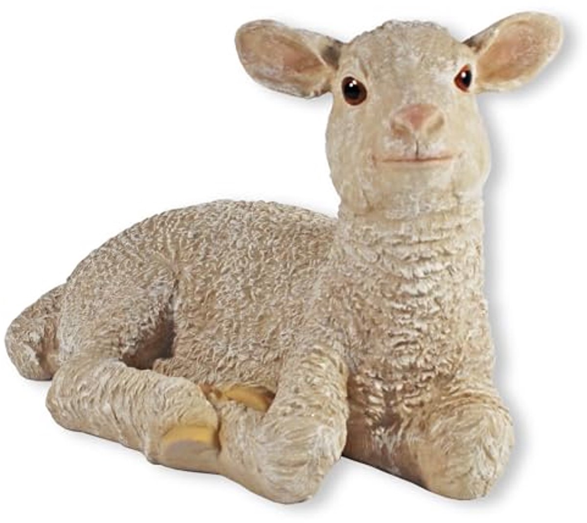 Decoratieve figuur schaap liggend voor tuin en interieur