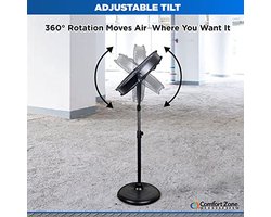 Industriële Ventilator met 3 Snelheden en Verstelbare Helling - 50,8 cm