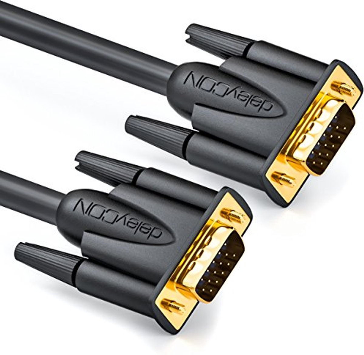 Image of 0,5m VGA Kabel - S-VGA Monitorkabel D-Sub 15-Pins 1080p Full HD Antistatisch Zwart