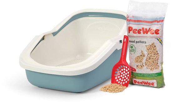 PeeWee EcoMinor kattenbaksysteem salie groen