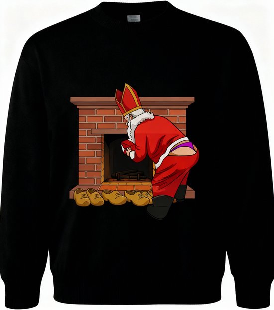 Sinterklaas met String Trui - Pakjesavond - Grappig - Sweater - Unisex