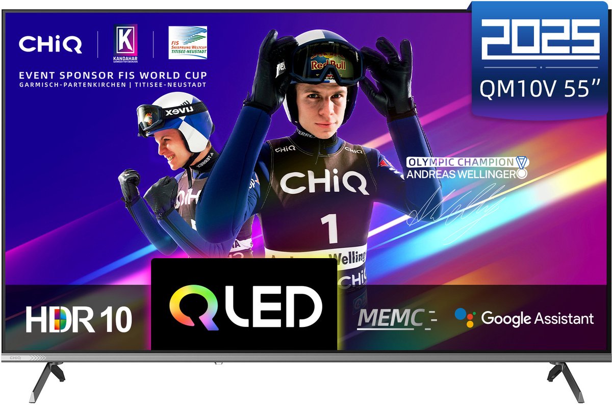 CHiQ U55QM10V Smart TV 55 Inch QLED Pro 4K Ultra HD - CHiQ - €329,00