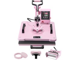 VEVOR Warmtepers Transferpers 30x38cm 5 in 1 Tumbler Press T-shirts Roze