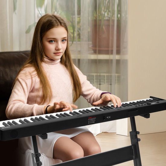 VEVOR 61-toetsen opvouwbare piano, Bluetooth en MIDI, draagbare VEVOR 61-toetsen opvouwbare piano, Bluetooth en MIDI, draagbare