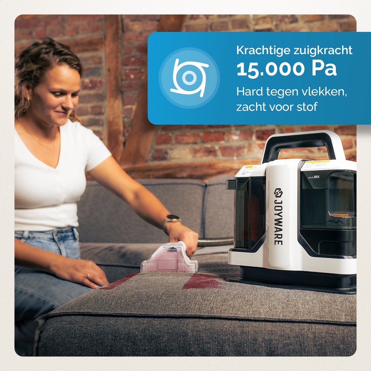 SEZGoods Bank Reiniger - Inclusief Reinigingstabletten - 4 Opzetstukken - Autobekleding Reiniger - Vlekkenreiniger - Tapijtreiniger