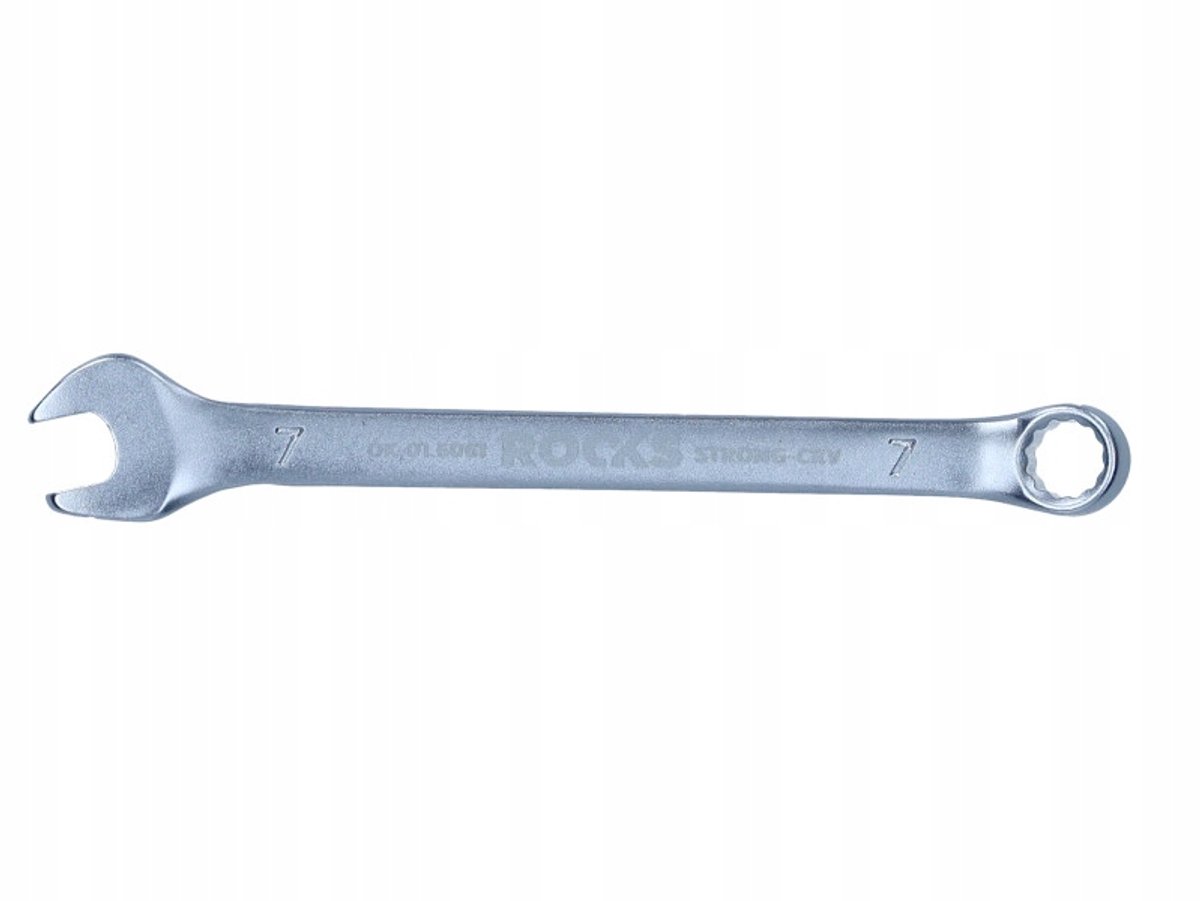 ROOKS Ringsleutel 7 mm - 31CrV3 staal, dubbel chroom, DIN 3113A