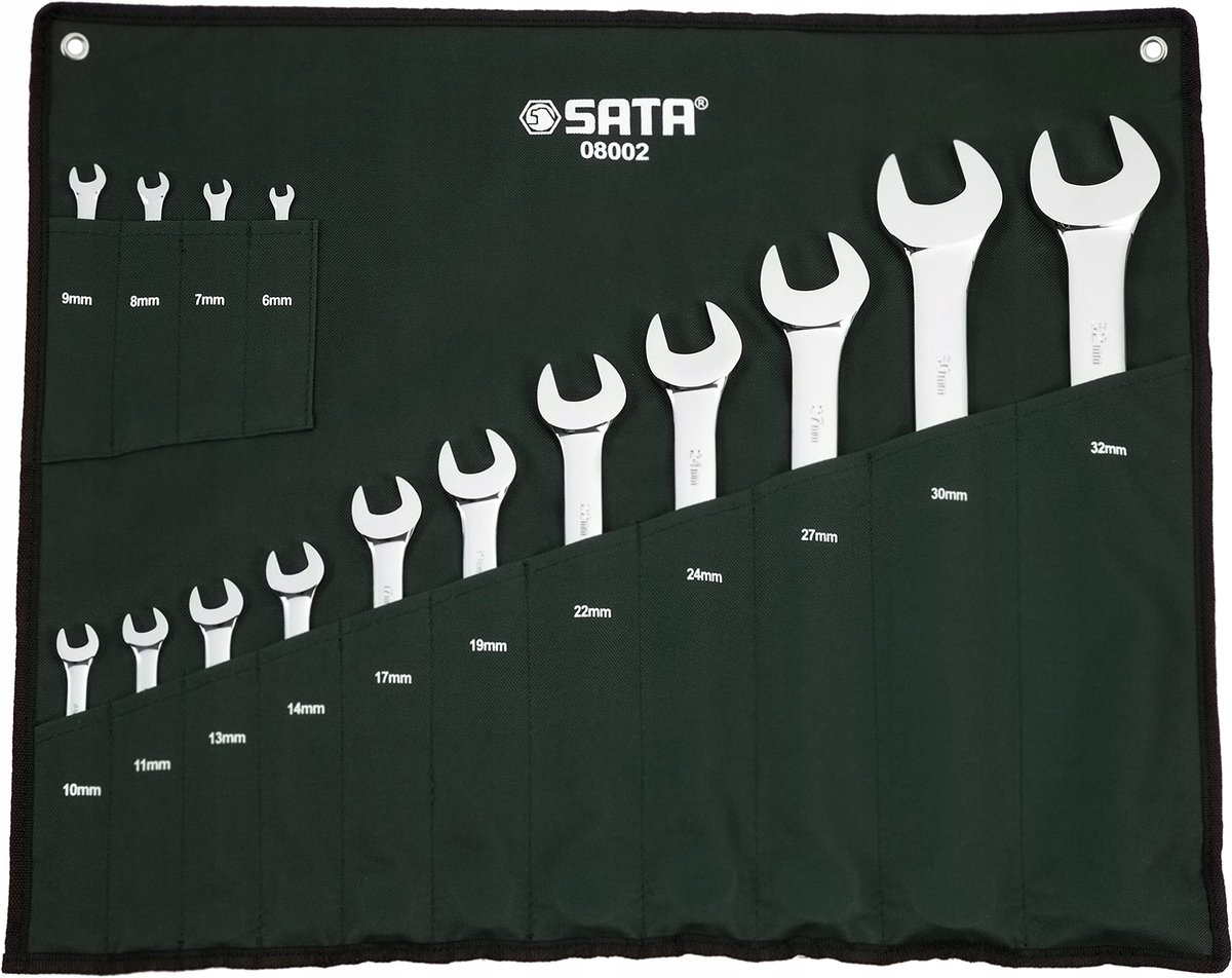 SATA Ringsteeksleutel Set 15 Delig 6-32mm Cr-V Staal
