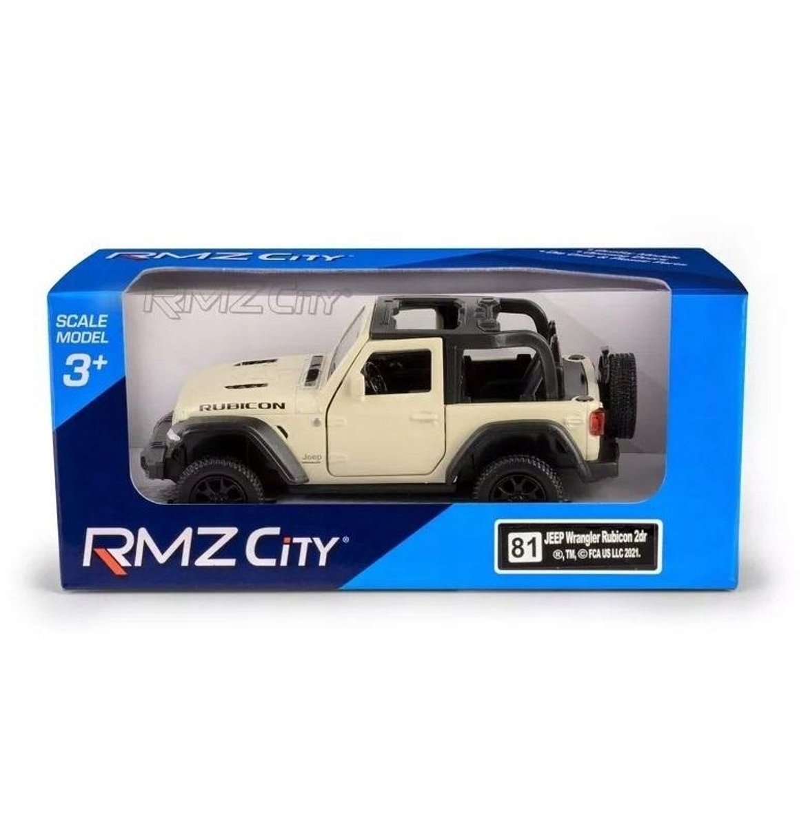 RMZ Jeep Wrangler Rubicon 2021 Cabriolet Beige Speelgoedauto