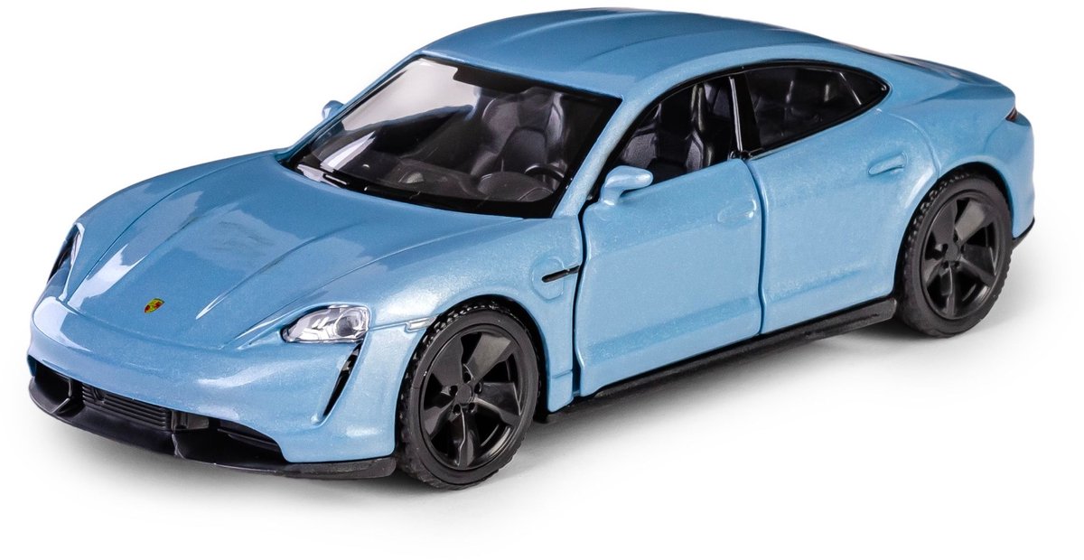 RMZ City Porsche Taycan Turbo S Blauw Metalen Model Auto 12cm