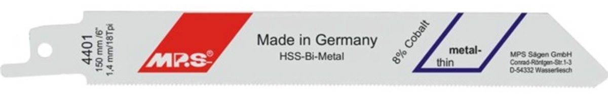 MPS Set reciprozagen 4402 universele schacht Inzetbaar als Bosch S1122EF Set/5st.