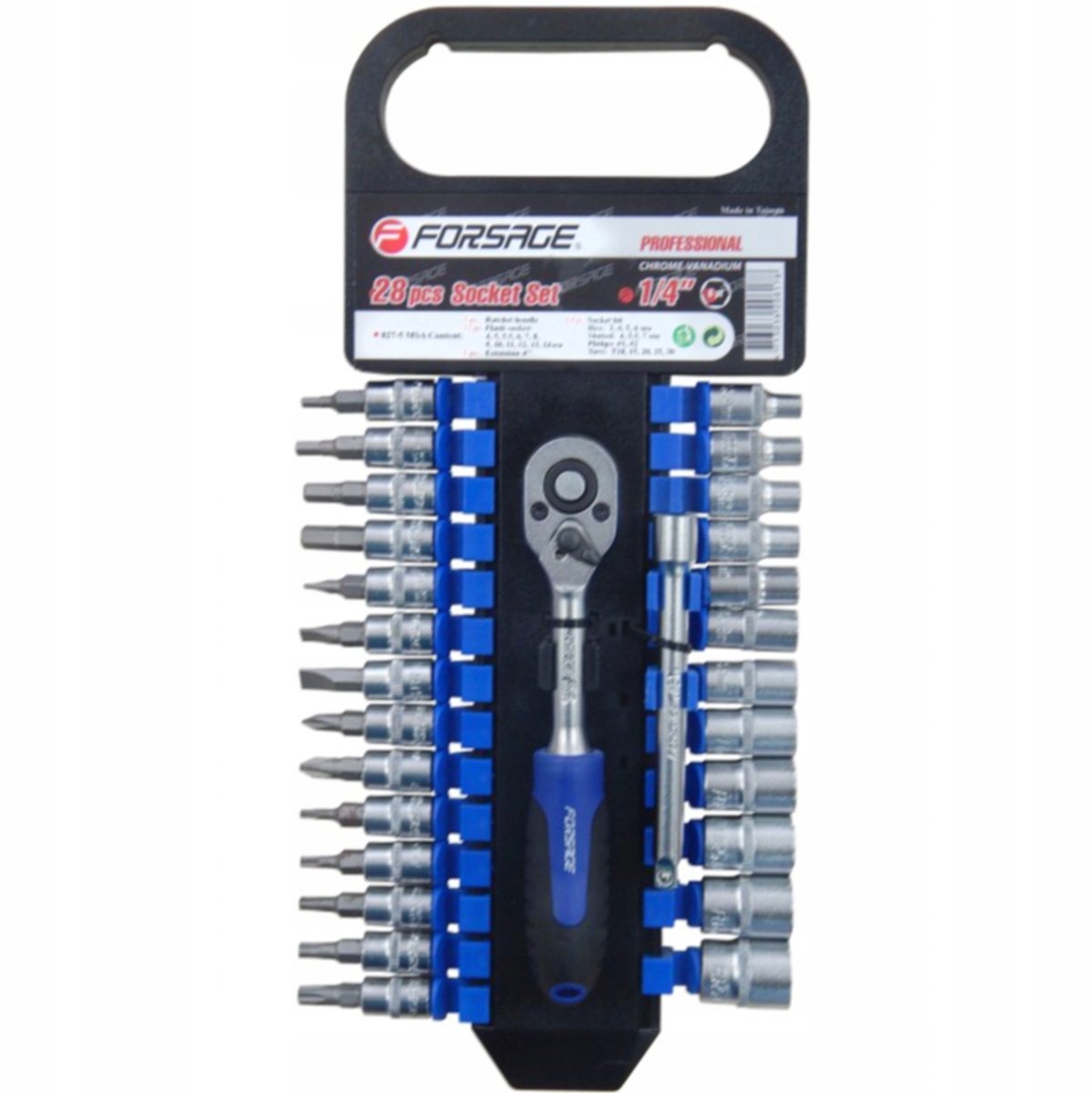 27-delige Ratel Bitset 1/4" HEX TORX PH - 4-14mm